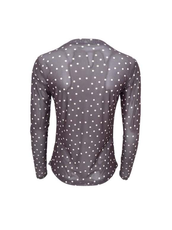 Black Colour - BCAnnie Mesh Blouse Coffee Dot
