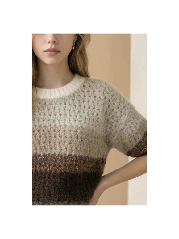 Qnuz - Short Sleeve knit w Lurex