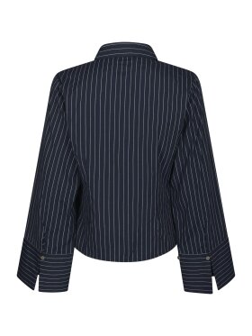 Neo Noir - Fenli Slim Striped Shirt Navy Neo Noir - Fenli Slim Striped Shirt Navy
