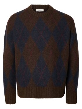 Selected - SLMRAI KNIT ARGYLE CREW NECK Selected - SLMRAI KNIT ARGYLE CREW NECK