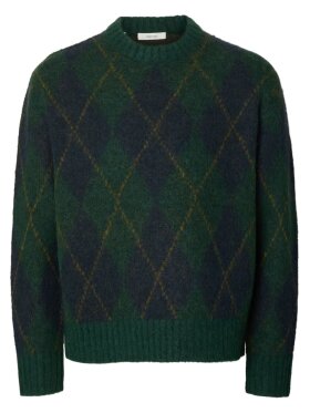 Selected - SLMRAI KNIT ARGYLE CREW NECK Selected - SLMRAI KNIT ARGYLE CREW NECK