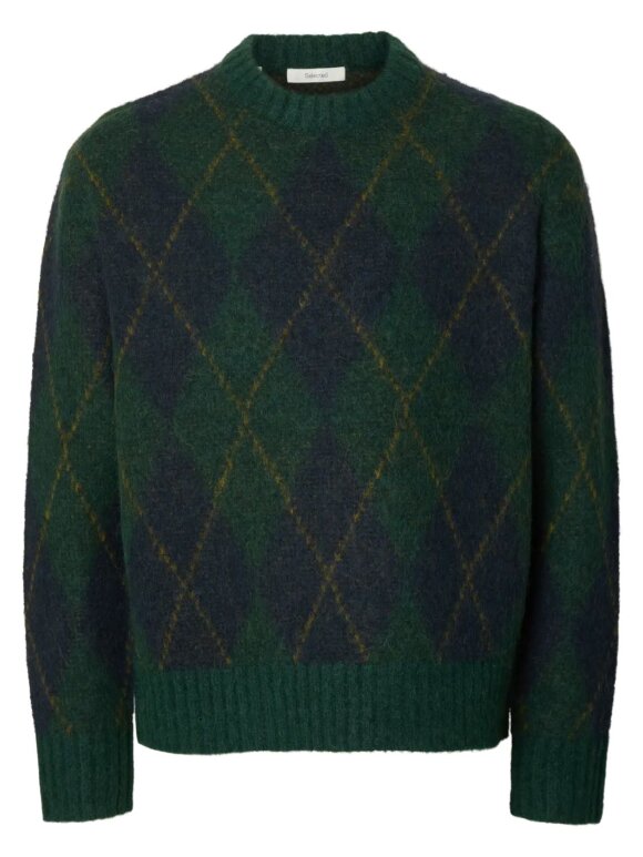Selected - SLMRAI KNIT ARGYLE CREW NECK