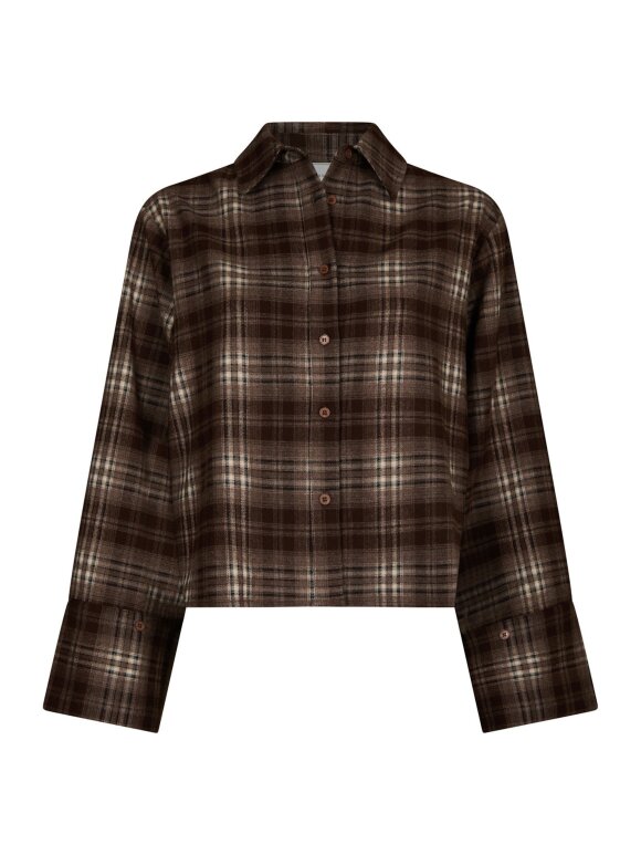 Neo Noir - Jaylin Flannel Check shirt gre