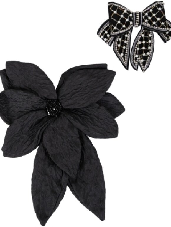 Coster Copenhagen - Big Flower and bow brooch
