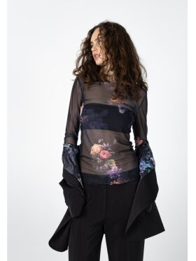 Coster Copenhagen - Mesh O-neck Vintage floral