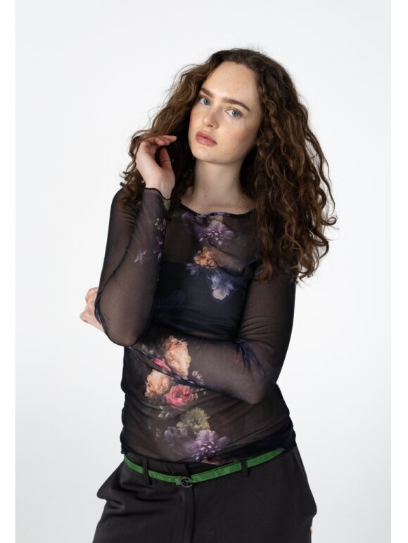 Coster Copenhagen - Mesh O-neck Vintage floral