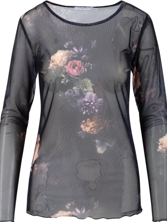 Coster Copenhagen - Mesh O-neck Vintage floral