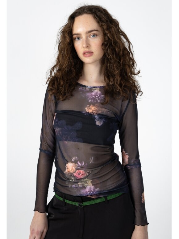 Coster Copenhagen - Mesh O-neck Vintage floral