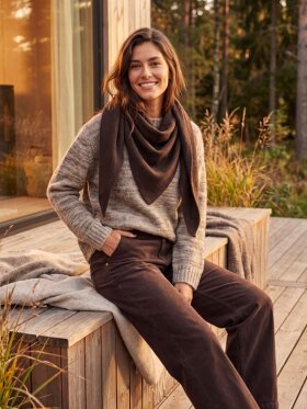Prepair - Mona Knit Scarf Brown