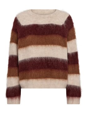Mos Mosh - MMSuvi Stripe Knit Russet Brow Mos Mosh - MMSuvi Stripe Knit Russet Brow