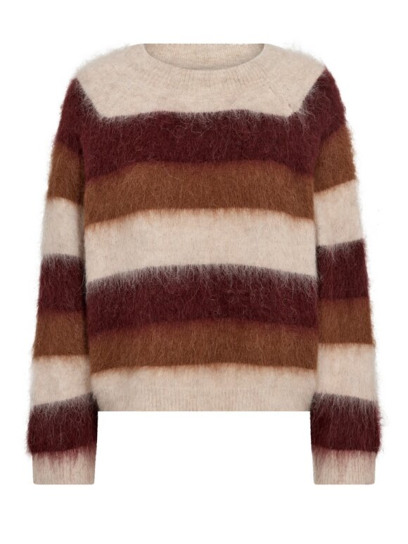 Mos Mosh - MMSuvi Stripe Knit Russet Brow