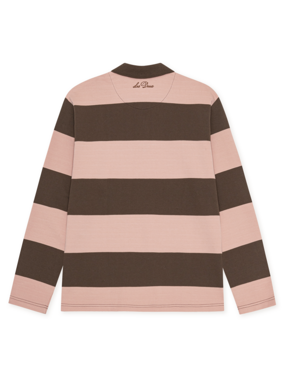 Les Deux - Striped LS Polo Shirt