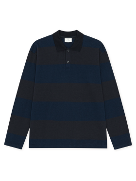 Les Deux - Striped LS Polo Shirt Les Deux - Striped LS Polo Shirt