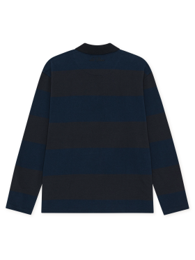 Les Deux - Striped LS Polo Shirt Les Deux - Striped LS Polo Shirt