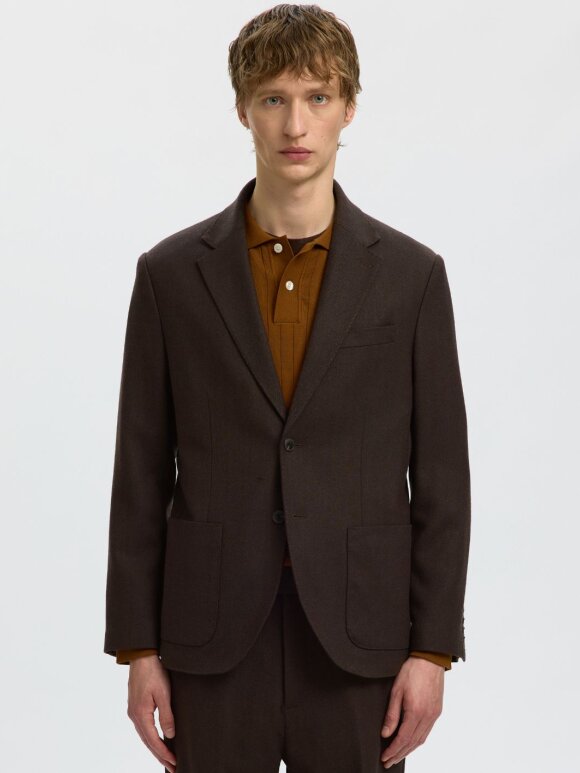 Selected - SLMReg-Brooks Wool Blend BLZ