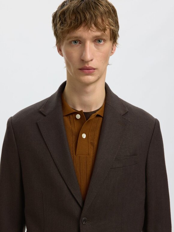 Selected - SLMReg-Brooks Wool Blend BLZ