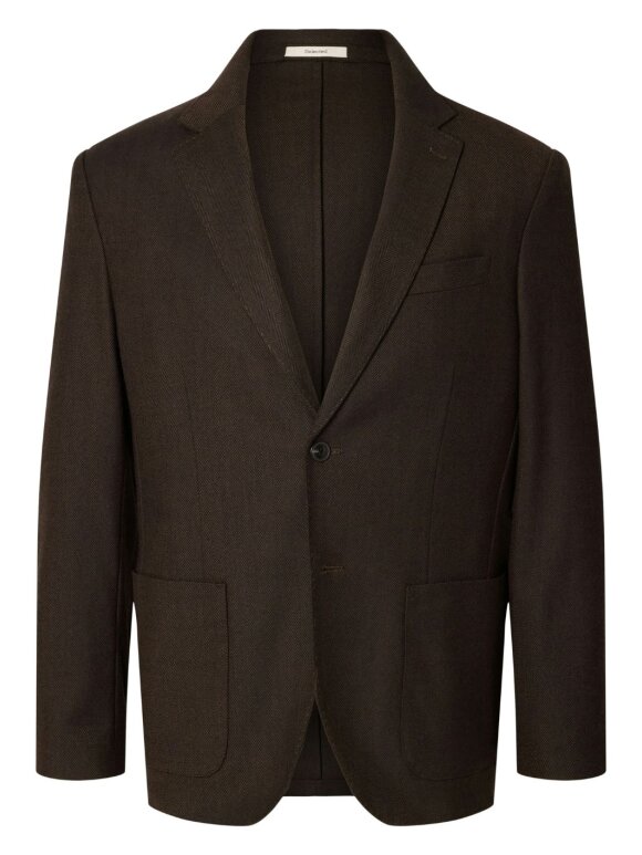 Selected - SLMReg-Brooks Wool Blend BLZ