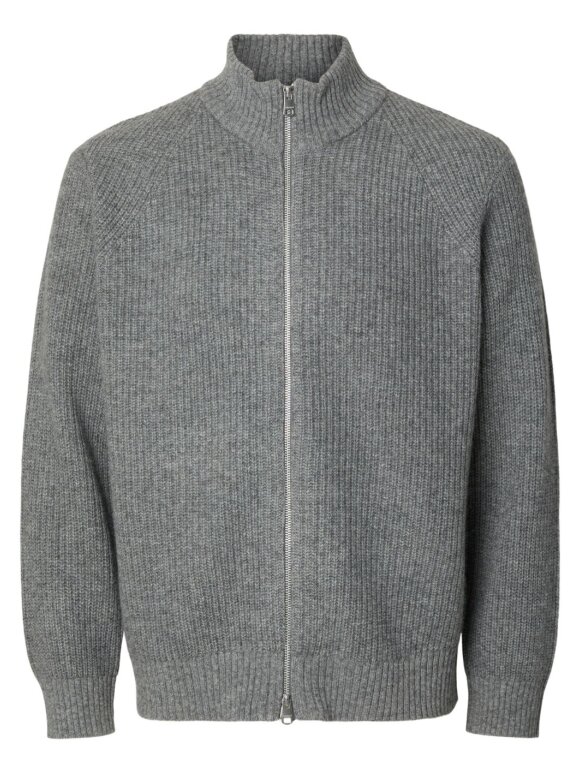 Selected - SLMCody LS Knit Zip Cardigan