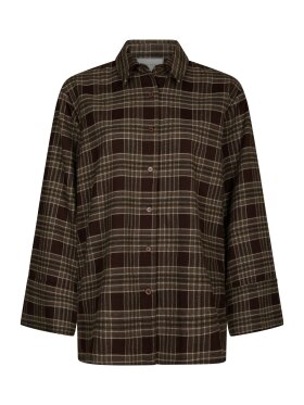 Neo Noir - Dita Flannel Check Shirt Brown