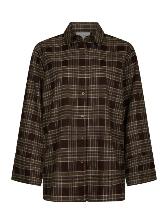 Neo Noir - Dita Flannel Check Shirt Brown