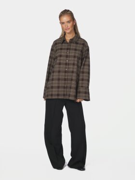 Neo Noir - Dita Flannel Check Shirt Brown