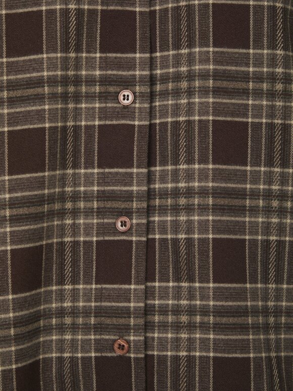Neo Noir - Dita Flannel Check Shirt Brown