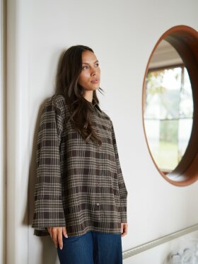 Neo Noir - Dita Flannel Check Shirt Brown
