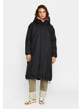 Selfhood Dame - Hooded Coat Black