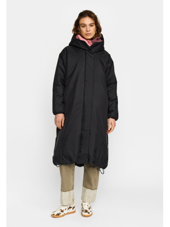 Selfhood Dame - Hooded Coat Black