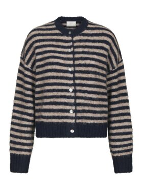 Neo Noir - Isana Stripe Fluffy Knit Cardi