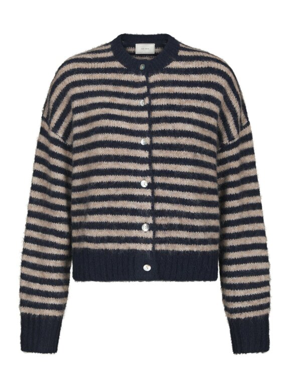Neo Noir - Isana Stripe Fluffy Knit Cardi