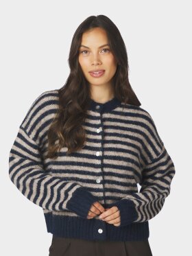 Neo Noir - Isana Stripe Fluffy Knit Cardi