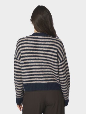 Neo Noir - Isana Stripe Fluffy Knit Cardi