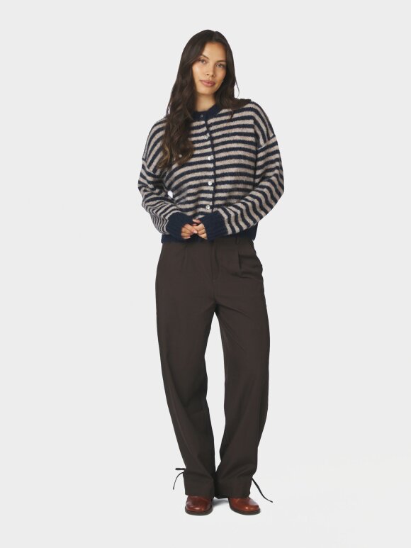 Neo Noir - Isana Stripe Fluffy Knit Cardi