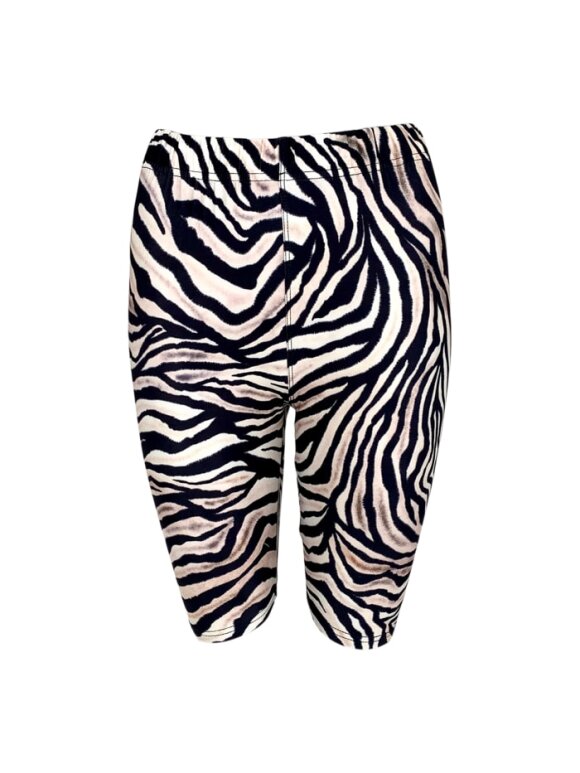 Black Colour - Zoil zebra tight shorts