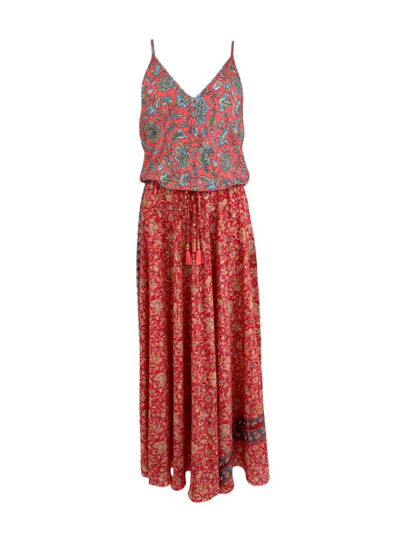 Black Colour - Luna ella strap dress Coral M