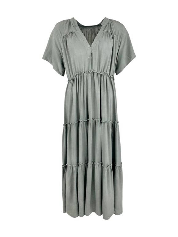 Black Colour - Ada S/S Maxi Boho Dress