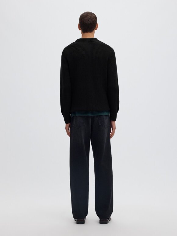 Selected - SLMPim LS Knit Crew Neck Camp
