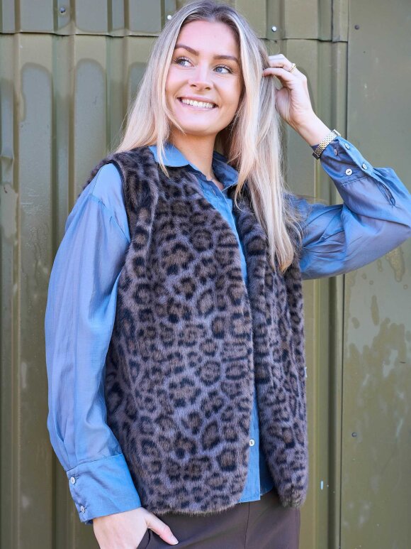 Black Colour - BCshanti Vest Grey Leo