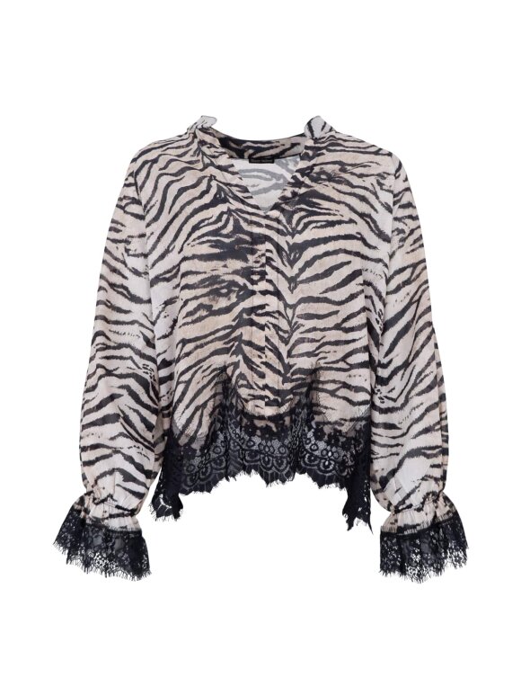 Black Colour - BCSalma Blouse Zebra