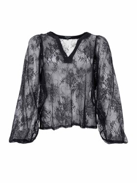 Black Colour - BCHope LS Lace Blouse Black Black Colour - BCHope LS Lace Blouse Black