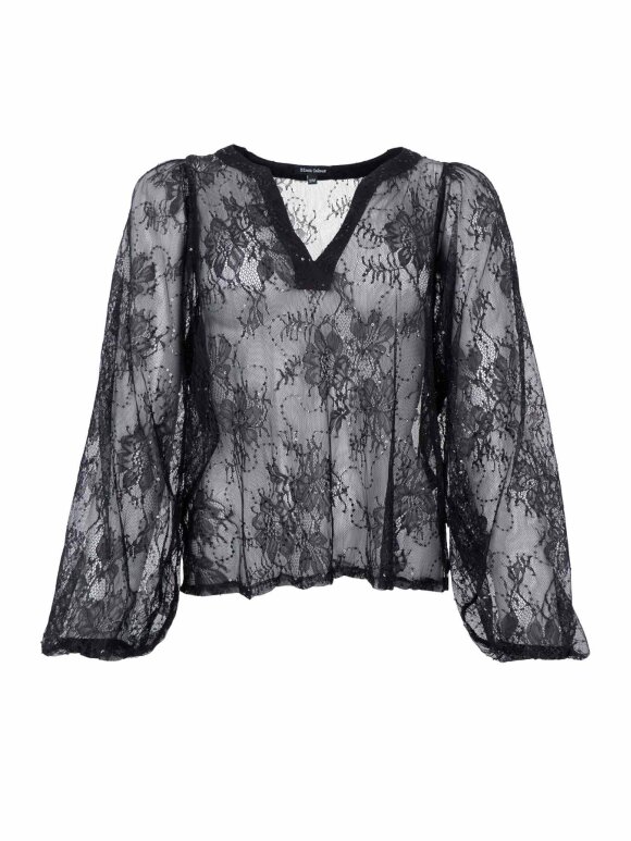 Black Colour - BCHope LS Lace Blouse Black