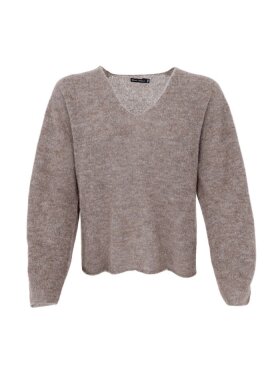Black Colour - BCDell LS V-Neck Jumper Taupe