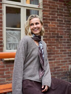 Black Colour - BCDell LS V-Neck Jumper Taupe