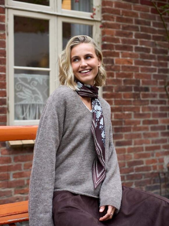 Black Colour - BCDell LS V-Neck Jumper Taupe