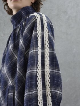 Love & Divine - Love1649-1 Jakke Navy Check Love & Divine - Love1649-1 Jakke Navy Check
