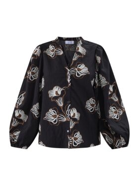 Love & Divine - Love1704 Skjorte Black/Emb. Love & Divine - Love1704 Skjorte Black/Emb.