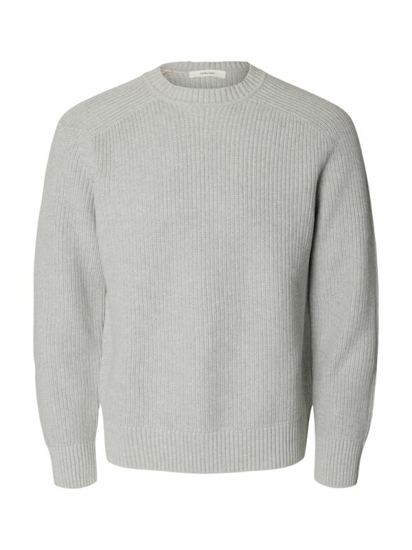 Selected - SLMPim LS Knit Crew Neck Camp