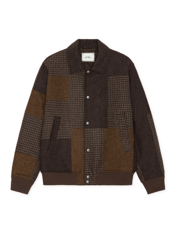 Les Deux - Patchwork Wool Varsity Jacket
