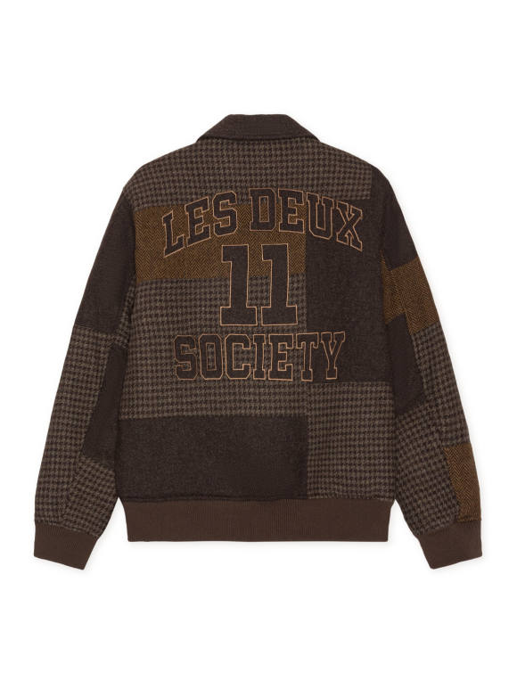 Les Deux - Patchwork Wool Varsity Jacket